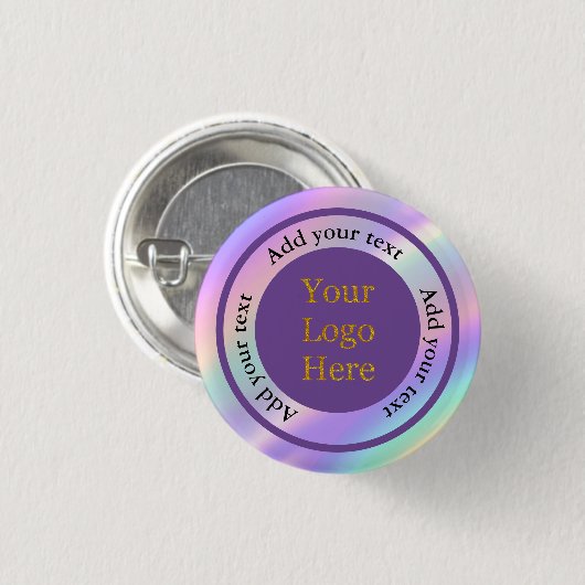 デザイン独自カスタムのモダンロゴビジネス 缶バッジ (正面&裏面)