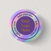 デザイン独自カスタムのモダンロゴビジネス 缶バッジ (正面)