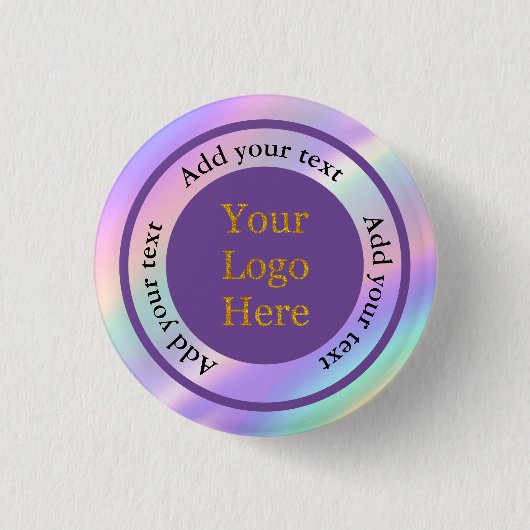 デザイン独自カスタムのモダンロゴビジネス 缶バッジ (正面)