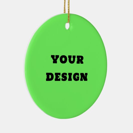デザイン独自パーソナライズされたの2面光沢ラウンド セラミックオーナメント (右)