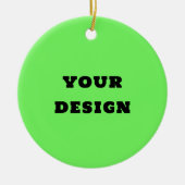 デザイン独自パーソナライズされたの2面光沢ラウンド セラミックオーナメント (正面)