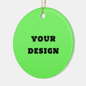 デザイン独自パーソナライズされたの2面光沢ラウンド セラミックオーナメント (左)