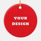 デザイン独自パーソナライズされたの2面光沢ラウンド セラミックオーナメント (裏面)