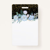 デザイン独自ブルーフローラ業又はイベント文房具 バッジ (裏面)