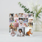 デザイン独自18フォトコラージュ サンキューカード (スタンド正面)