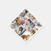 デザイン独自18フォトコラージュ スタンダードカクテルナプキン (角)