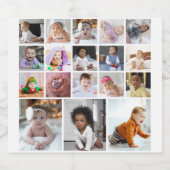 デザイン独自18フォトコラージュ スパークリングワインラベル (シングルラベル)