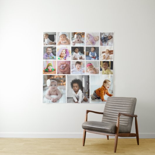 デザイン独自18フォトコラージュ タペストリー (インサイチュ)