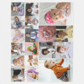 デザイン独自18フォトコラージュ フリースブランケット (正面)