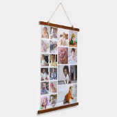 デザイン独自18フォトコラージュ 吊り下げ型タペストリー (傾斜あり)