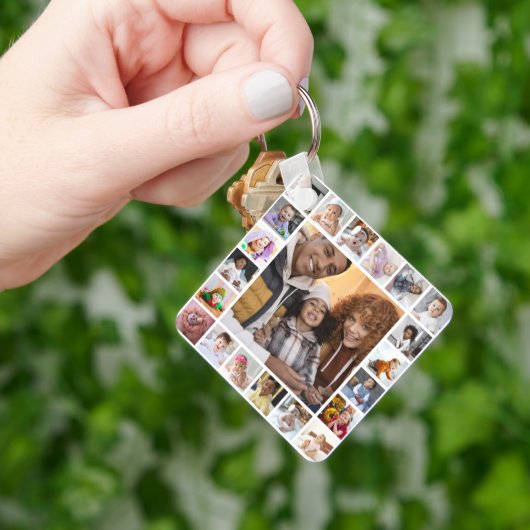 デザイン独自21フォトコラージュ キーホルダー (手)