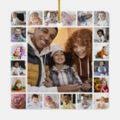 デザイン独自21フォトコラージュ セラミックオーナメント (裏面)