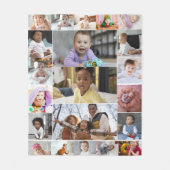 デザイン独自21フォトコラージュ フリースブランケット (正面)