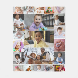 デザイン独自21フォトコラージュ フリースブランケット