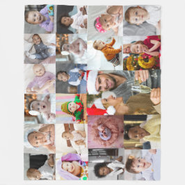 デザイン独自21フォトコラージュ フリースブランケット