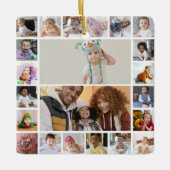 デザイン独自22フォトコラージュ セラミックオーナメント (正面)