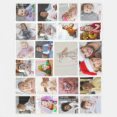 デザイン独自22フォトコラージュ フリースブランケット (正面)