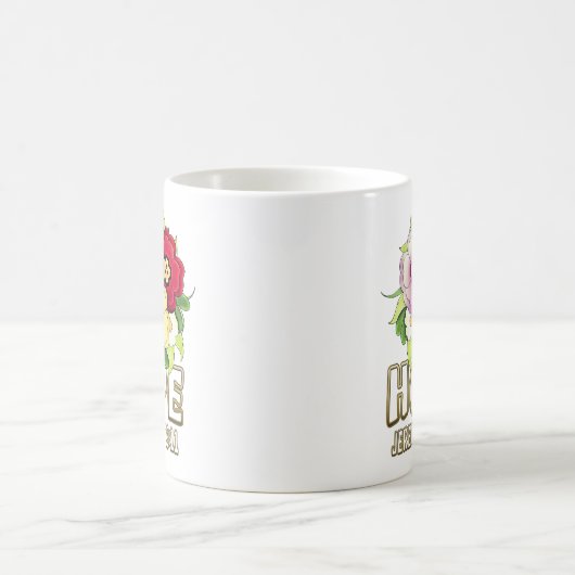 デザイン独自：-)ツートーンのコーヒーマグ コーヒーマグカップ (中央)