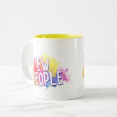 デザイン独自：-)ツートーンのコーヒーマグ ツートーンマグカップ (正面左)