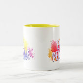 デザイン独自：-)ツートーンのコーヒーマグ ツートーンマグカップ (中央)