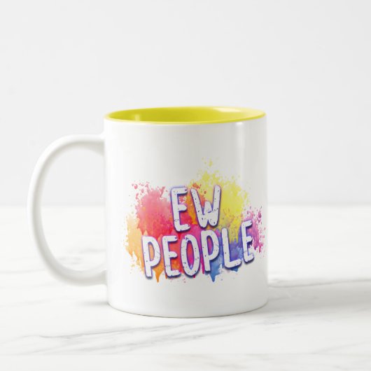 デザイン独自：-)ツートーンのコーヒーマグ ツートーンマグカップ (左)