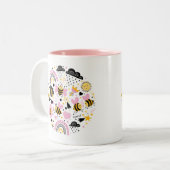 デザイン独自：-)ツートーンのコーヒーマグ ツートーンマグカップ (正面左)