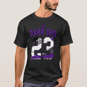 デザイン番号23滴下靴パープルダークアイリス3 Tシャツ
