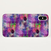 デザイン緑、紫のテクスチャ水彩 Case-Mate iPhoneケース (裏面(横))