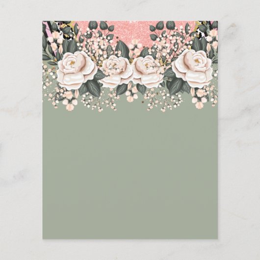 デザイン自ガーリー分パーティー結婚イベント誕生日 チラシ (裏面)