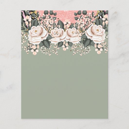 デザイン自ガーリー分パーティー結婚イベント誕生日 チラシ (正面)