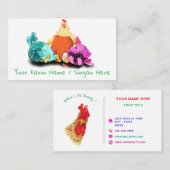 デザイン自分のおもしろいルースター名刺 名刺 (正面/裏面)