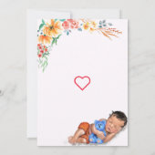 デザイン自分のかわいい赤ちゃんシャワー招待状 (裏面)