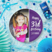 デザイン自分のカスタム写真の誕生日パーティープレート ペーパープレート (パーティー)