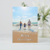 デザイン自分のカスタム写真クリスマスカード (スタンド正面)