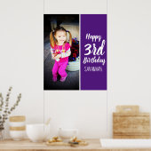 デザイン自分のカスタム写真誕生日ポスター ポスター (キッチン)
