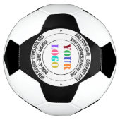 デザイン自分のカスタム文字ロゴとサッカーボール サッカーボール (回転)