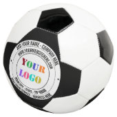 デザイン自分のカスタム文字ロゴとサッカーボール サッカーボール (3/4)