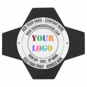 デザイン自分のカスタム文字ロゴとサッカーボール サッカーボール (フラット)