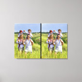 デザイン自分のカスタム2家族の写真大学ギフト キャンバスプリント (正面)