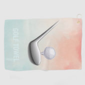 デザイン自分のゴルフタオルが勝利ゲームのために。 ゴルフタオル (横)