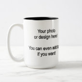 デザイン自分のマグカップ ツートーンマグカップ (左)