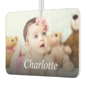 デザイン自分の写真と名前パーソナライズされた カーエアーフレッシュナー (左)