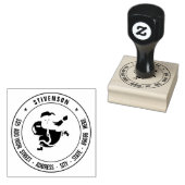 デザイン自分の名前アドレスSanta Christmas Stamp ラバースタンプ (押印)