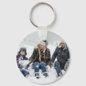 デザイン自分の家族の写真パーソナライズされた キーホルダー (正面)