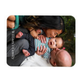 デザイン自分の家族の写真 マグネット (横)