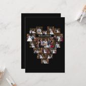 デザイン自分の愛のハートの形の写真コラージュ カード (正面/裏面インサイチュ)