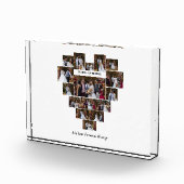 デザイン自分の愛のハートの形の写真コラージュ フォトブロック (右)