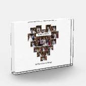 デザイン自分の愛のハートの形の写真コラージュ フォトブロック (左)