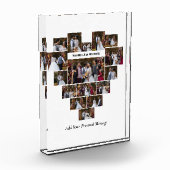 デザイン自分の愛のハートの形の写真コラージュ フォトブロック (左)