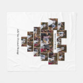 デザイン自分の愛のハートの形の写真コラージュ フリースブランケット (正面(横))